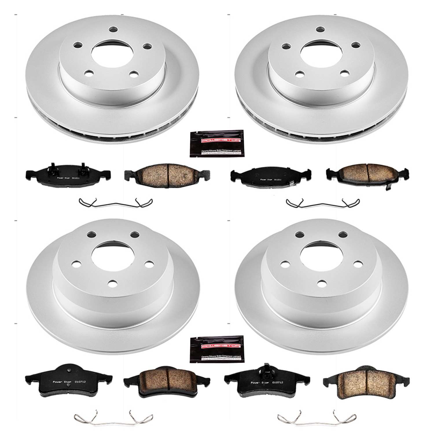 Power Stop 99-02 Jeep Grand Cherokee Front & Rear Z17 Evolution Geomet Coated Brake Kit