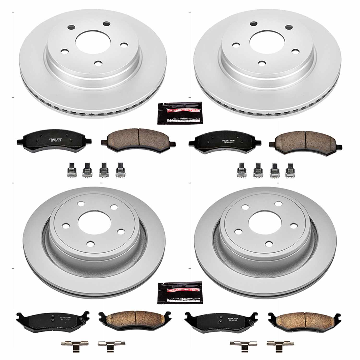 Power Stop 07-09 Chrysler Aspen Front & Rear Z17 Evolution Geomet Coated Brake Kit