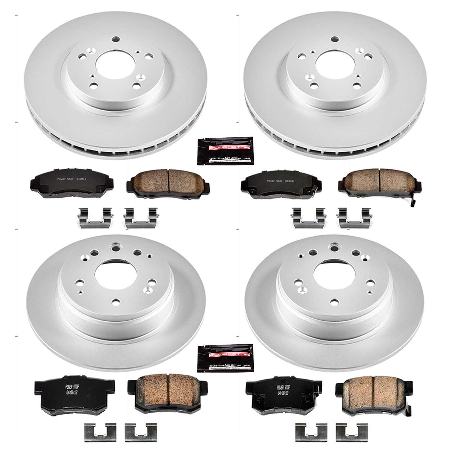 Power Stop 99-03 Acura TL Front & Rear Z17 Evolution Geomet Coated Brake Kit