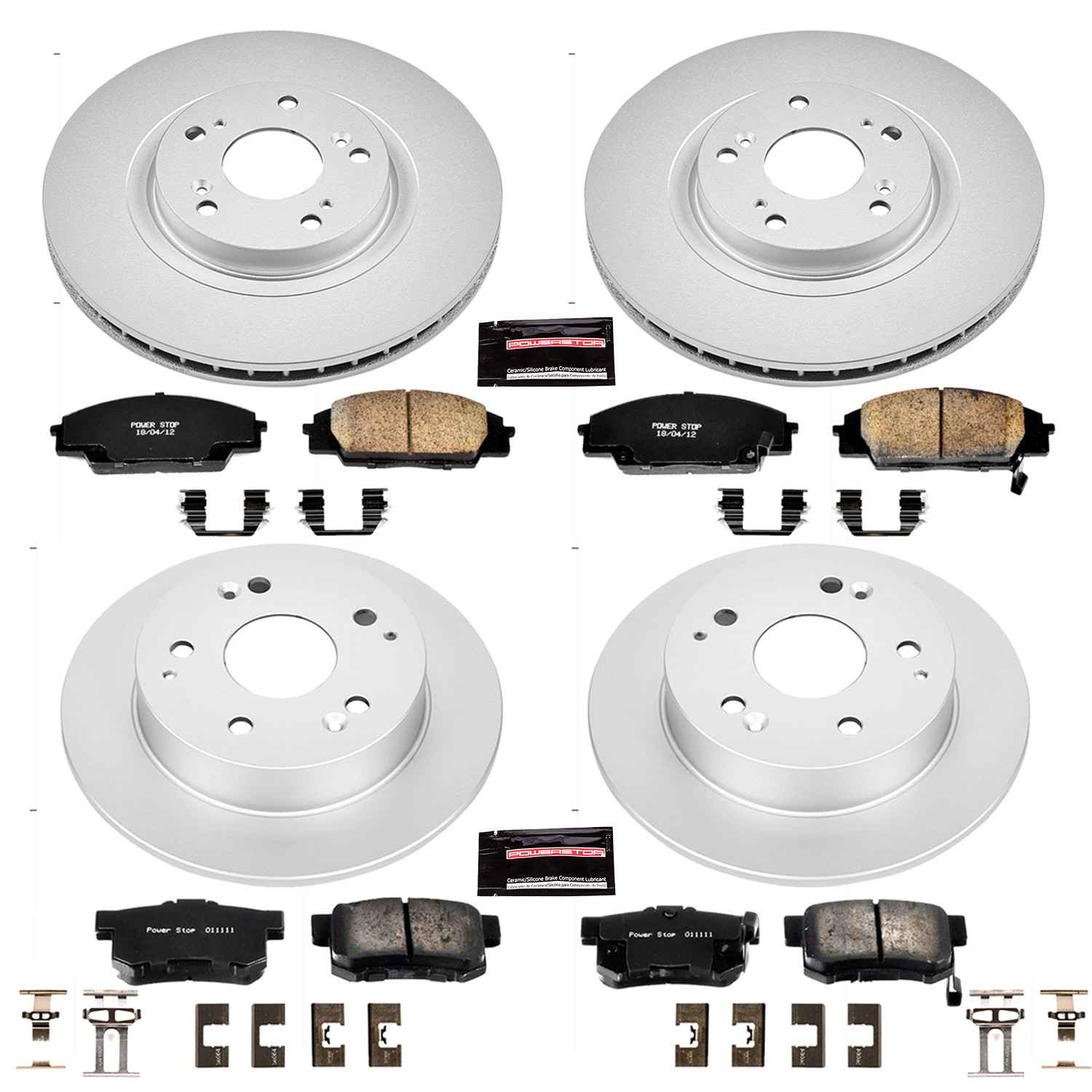 Power Stop 02-06 Acura RSX Front & Rear Z17 Evolution Geomet Coated Brake Kit