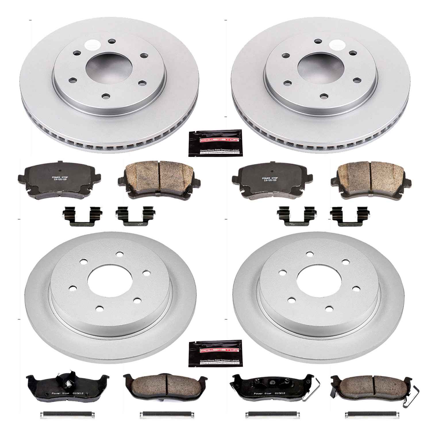 Power Stop 04-05 Infiniti QX56 Front & Rear Z17 Evolution Geomet Coated Brake Kit