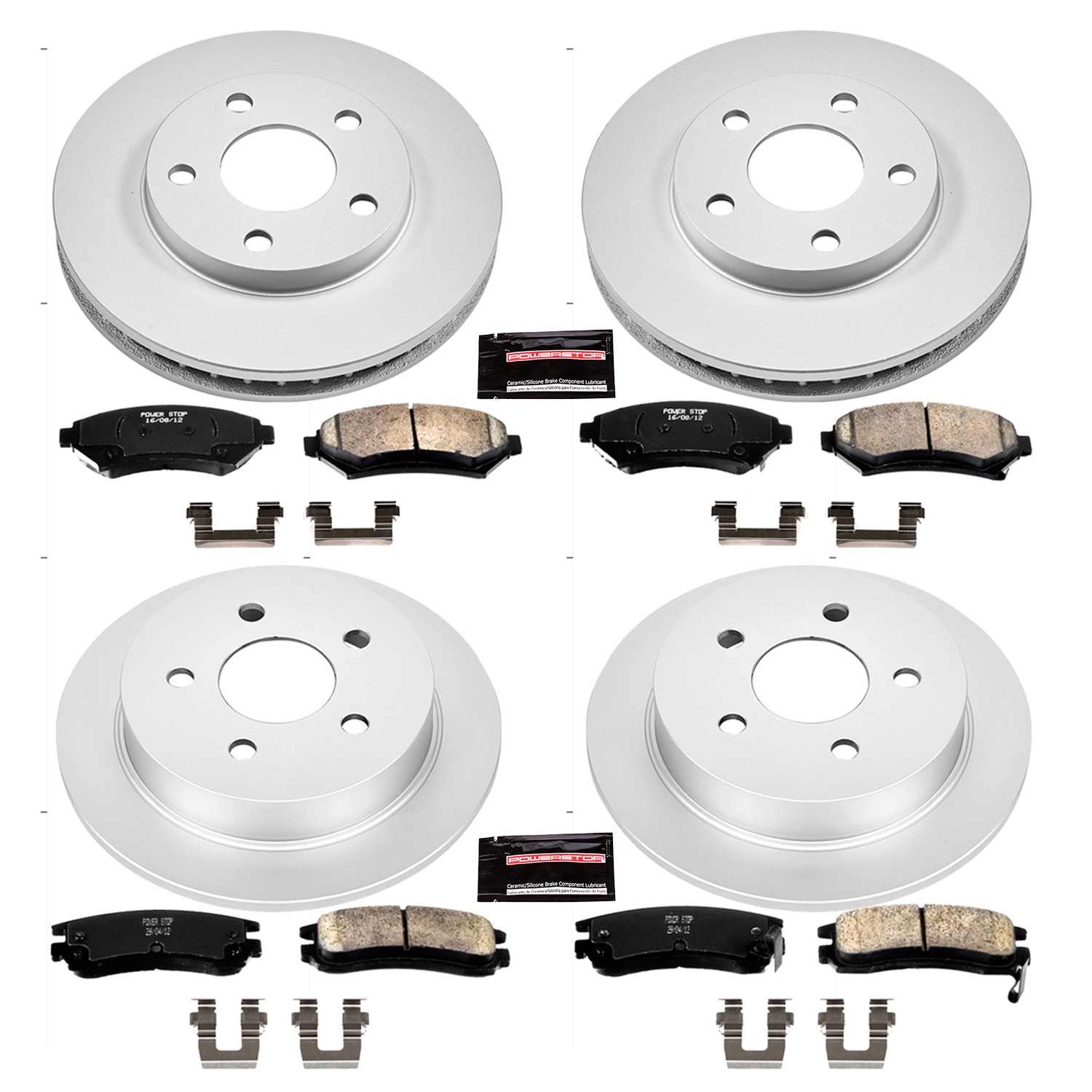 Power Stop 04-05 Buick Century Front & Rear Z17 Evolution Geomet Coated Brake Kit
