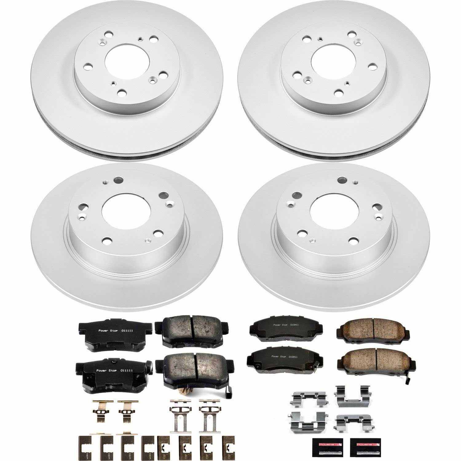Power Stop 03-07 Honda Accord Front & Rear Z17 Evolution Geomet Coated Brake Kit