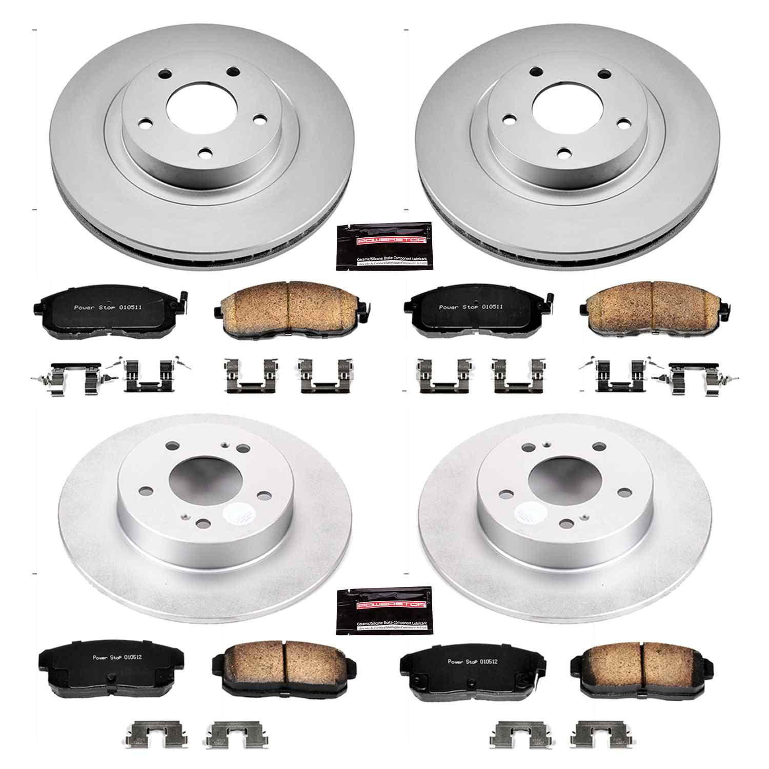 Power Stop 02-04 Infiniti I35 Front & Rear Z17 Evolution Geomet Coated Brake Kit