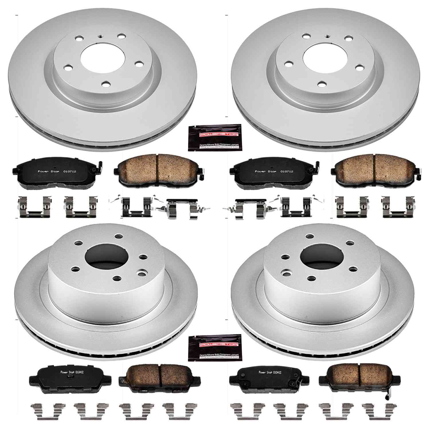 Power Stop 03-05 Infiniti G35 Front & Rear Z17 Evolution Geomet Coated Brake Kit