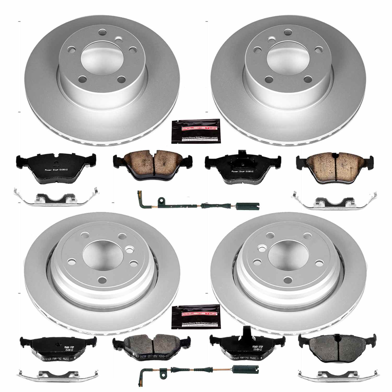 Power Stop 01-03 BMW 525i Front & Rear Z23 Evolution Sport Coated Brake Kit