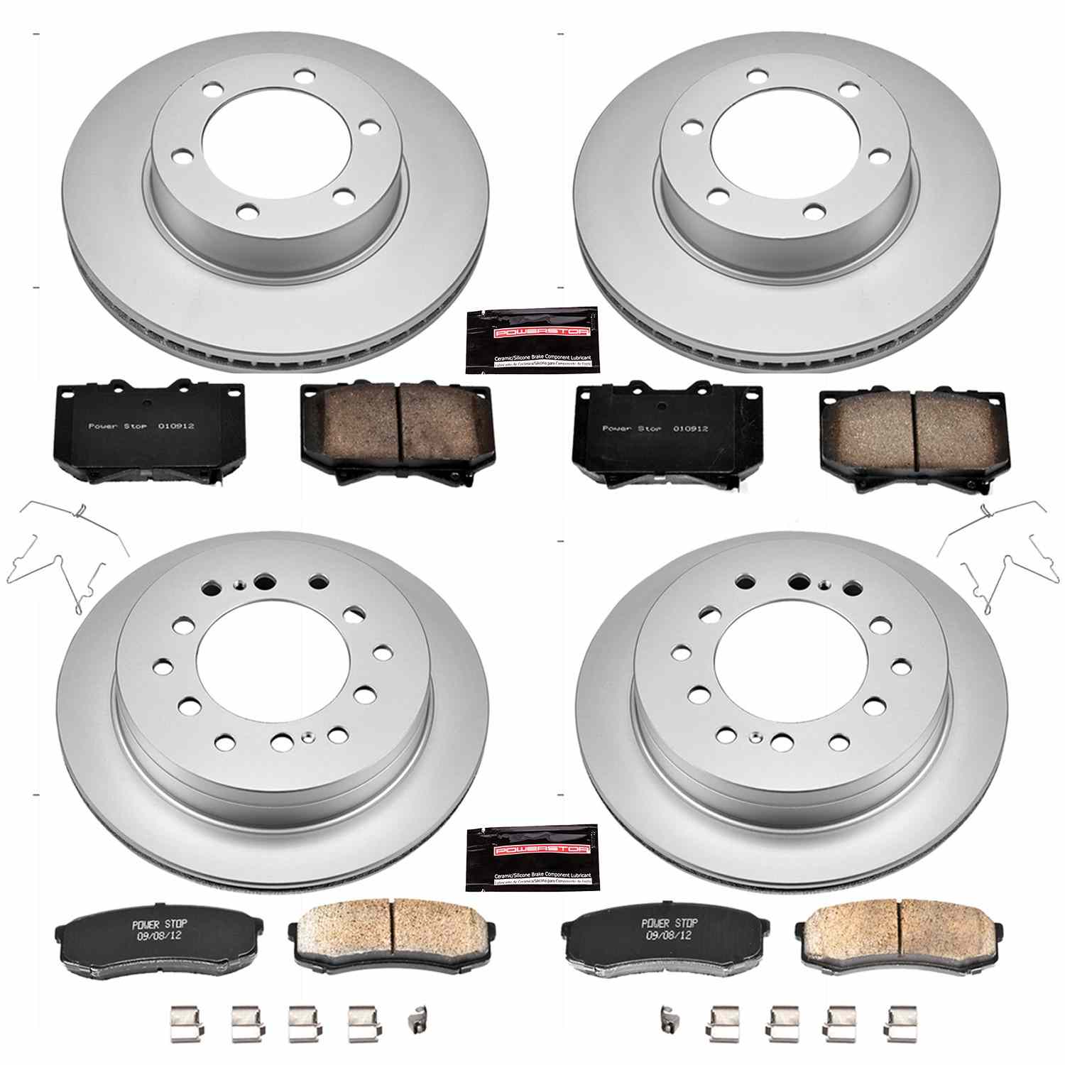 Power Stop 01-02 Toyota Sequoia Front & Rear Z17 Evolution Geomet Coated Brake Kit
