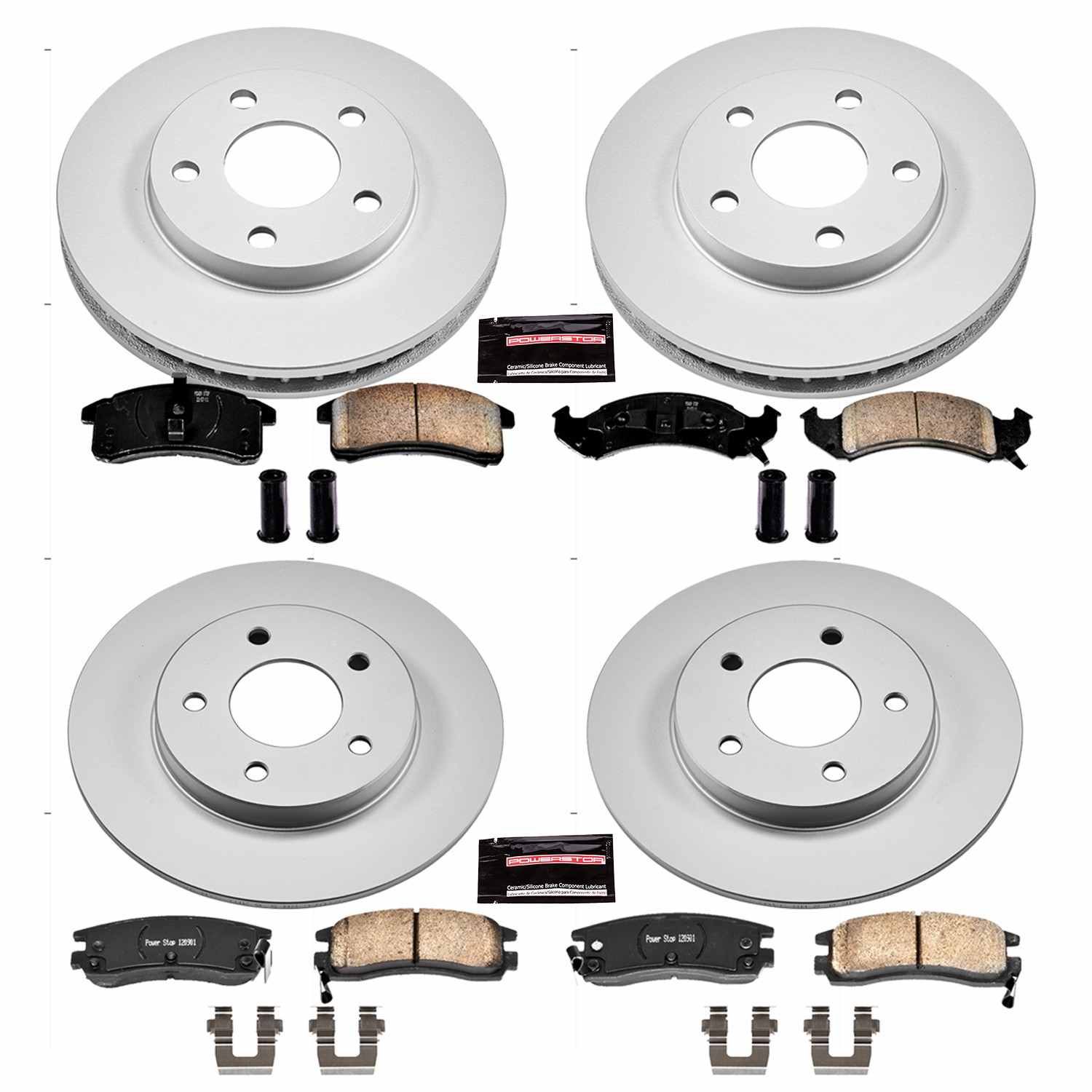 Power Stop 92-93 Buick Riviera Front & Rear Z17 Evolution Geomet Coated Brake Kit