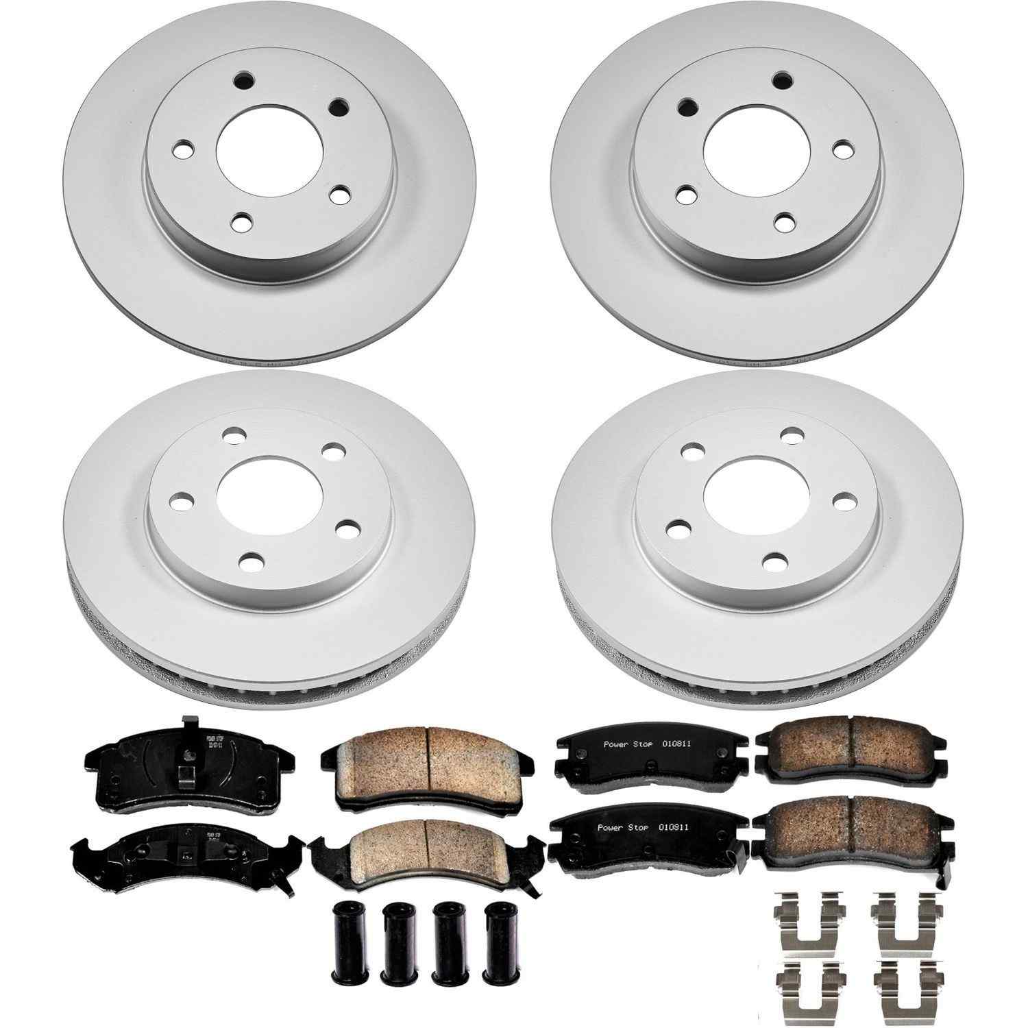 Power Stop 92-93 Cadillac Eldorado Front & Rear Z17 Evolution Geomet Coated Brake Kit