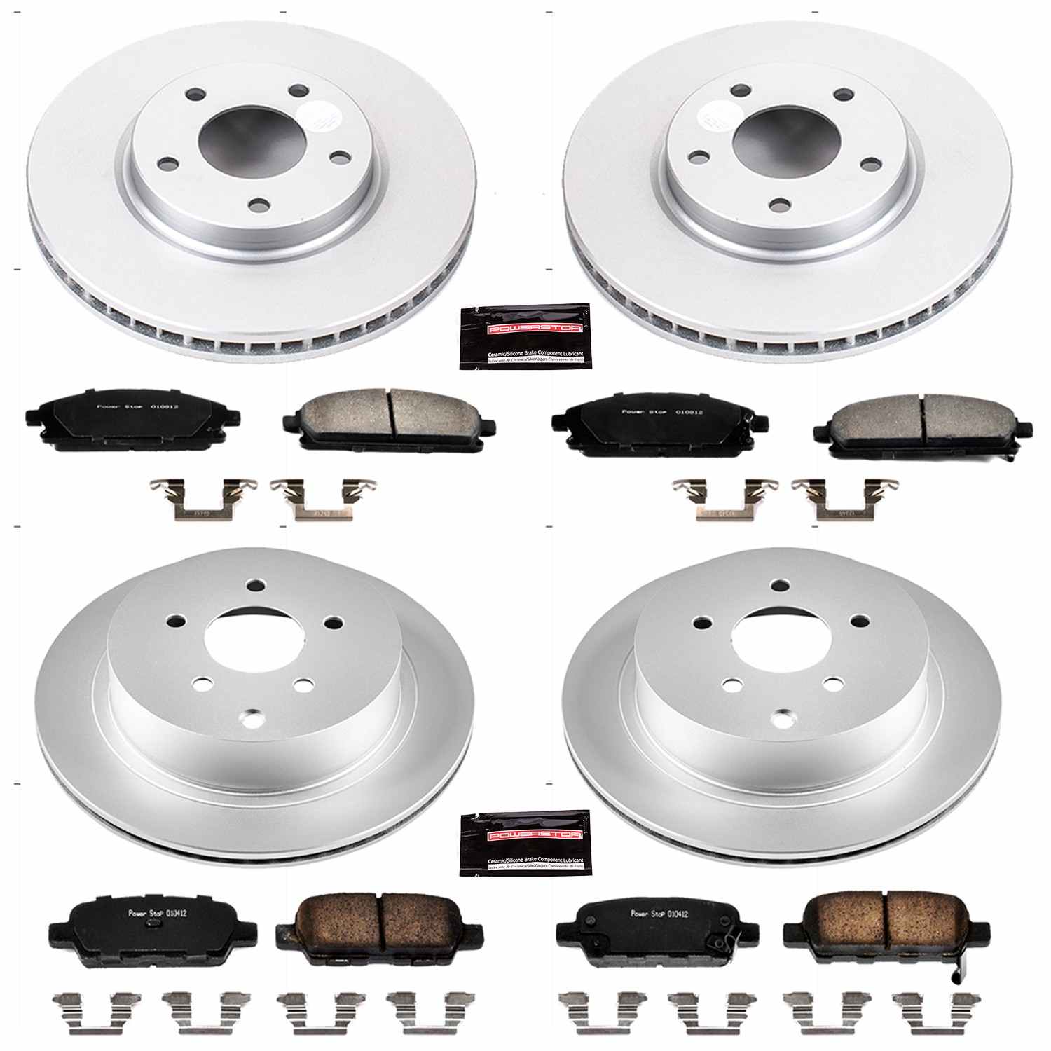 Power Stop 04-09 Nissan Quest Front & Rear Z17 Evolution Geomet Coated Brake Kit