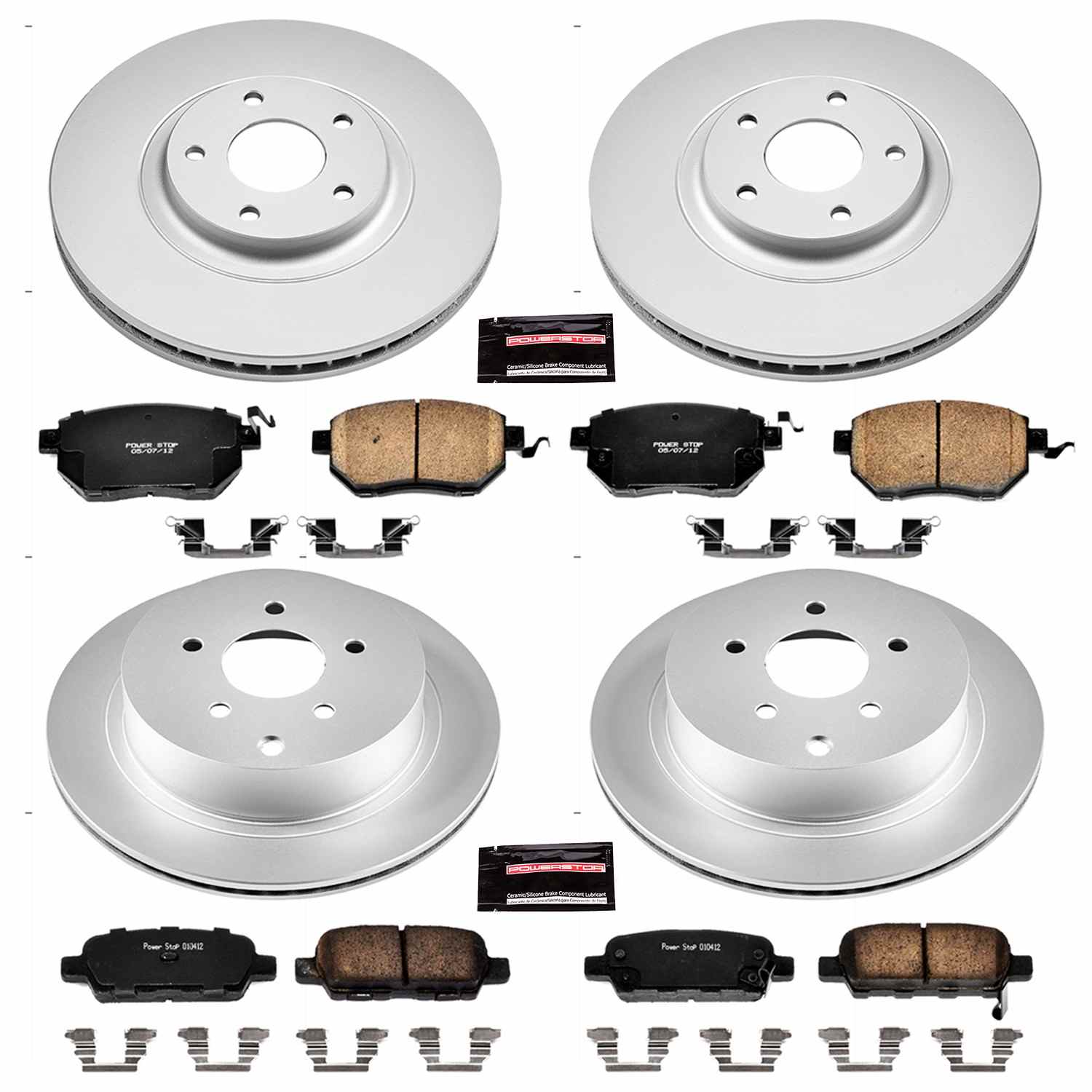 Power Stop 03-05 Infiniti FX35 Front & Rear Z17 Evolution Geomet Coated Brake Kit
