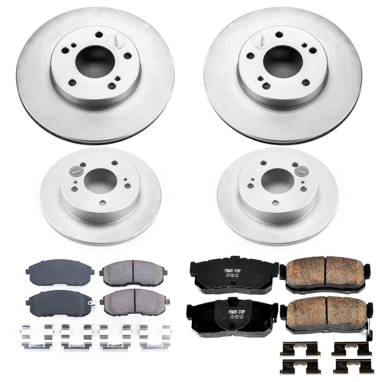 Power Stop 89-94 Nissan Maxima Front & Rear Z17 Evolution Geomet Coated Brake Kit