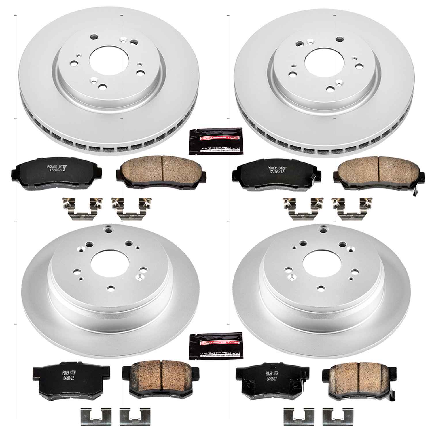 Power Stop 07-09 Acura RDX Front & Rear Z17 Evolution Geomet Coated Brake Kit