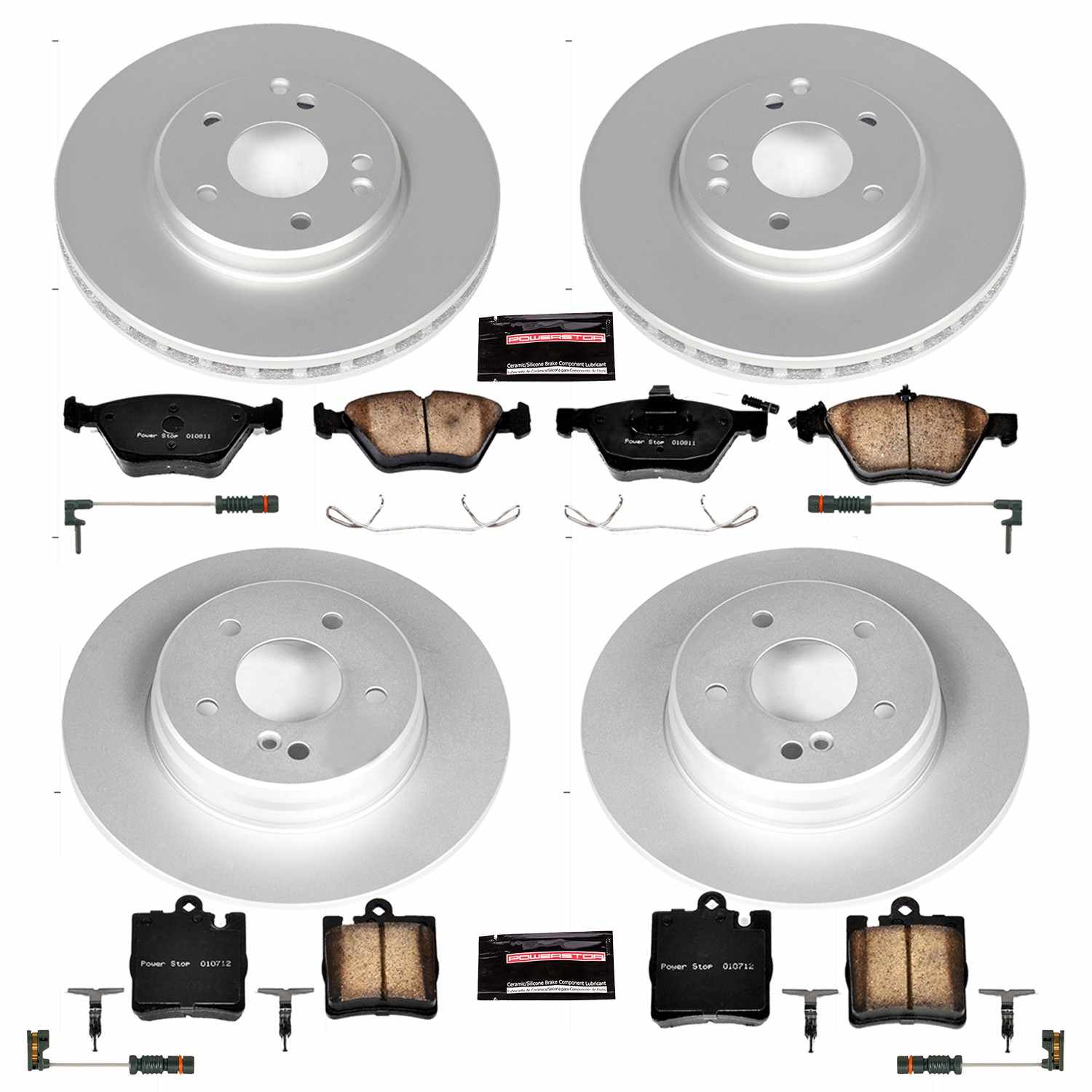 Power Stop 01-02 Mercedes-Benz E430 Front & Rear Z23 Evolution Sport Coated Brake Kit