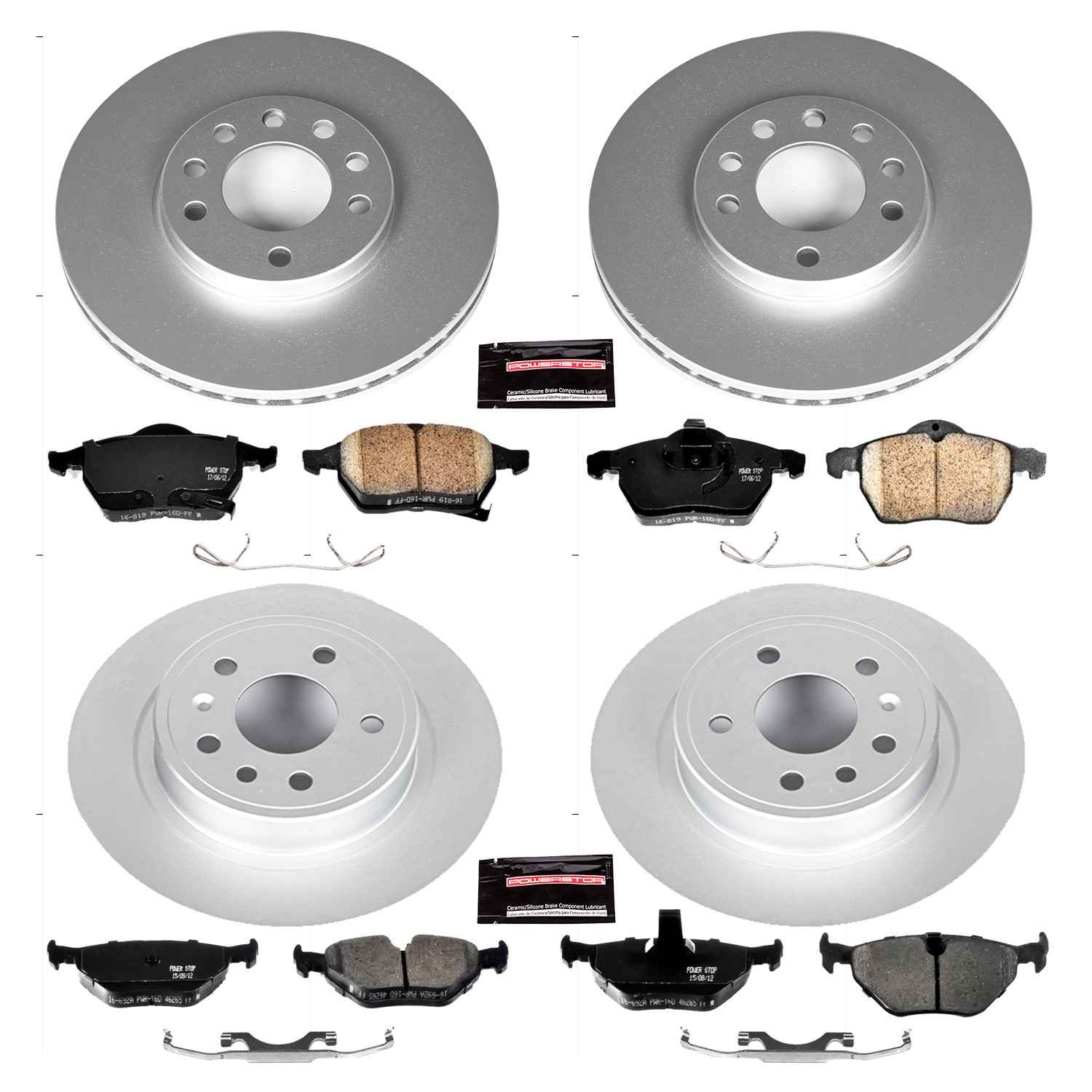 Power Stop 99-06 Saab 9-5 Front & Rear Z23 Evolution Sport Coated Brake Kit