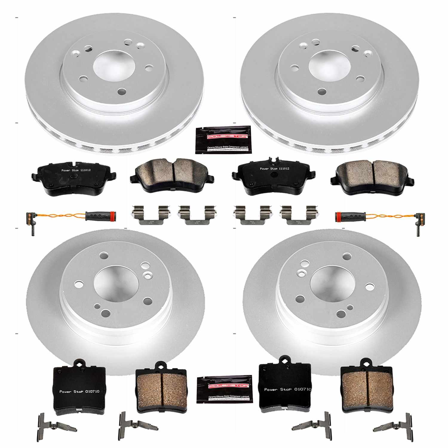 Power Stop 02-05 Mercedes-Benz C230 Front & Rear Z23 Evolution Sport Coated Brake Kit