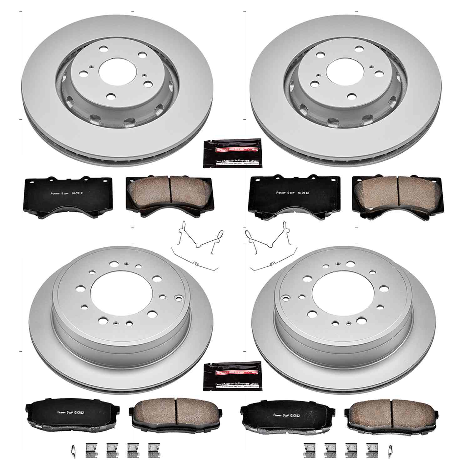 Power Stop 16-18 Lexus LX570 Front & Rear Z17 Evolution Geomet Coated Brake Kit