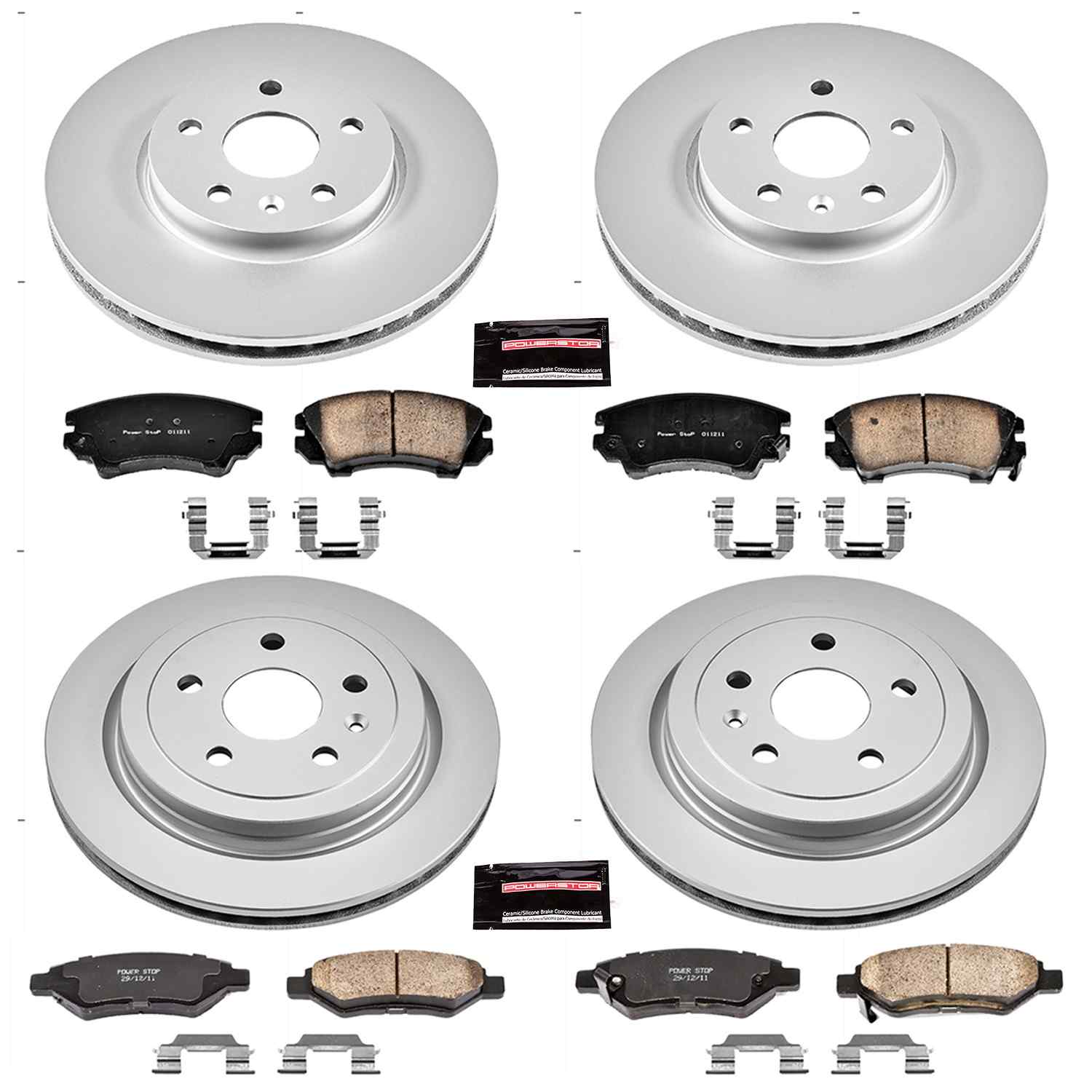 Power Stop 10-15 Chevrolet Camaro Front & Rear Z17 Evolution Geomet Coated Brake Kit
