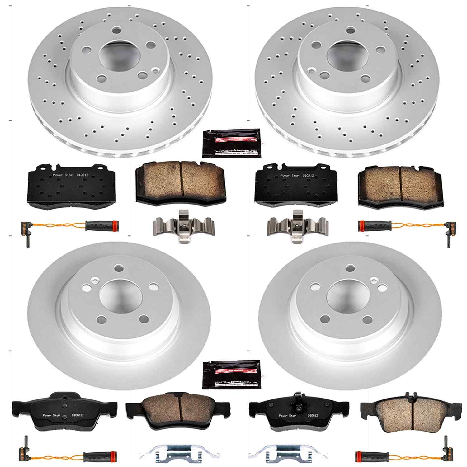 Power Stop 2006 Mercedes-Benz S350 Front & Rear Z23 Evolution Sport Coated Brake Kit