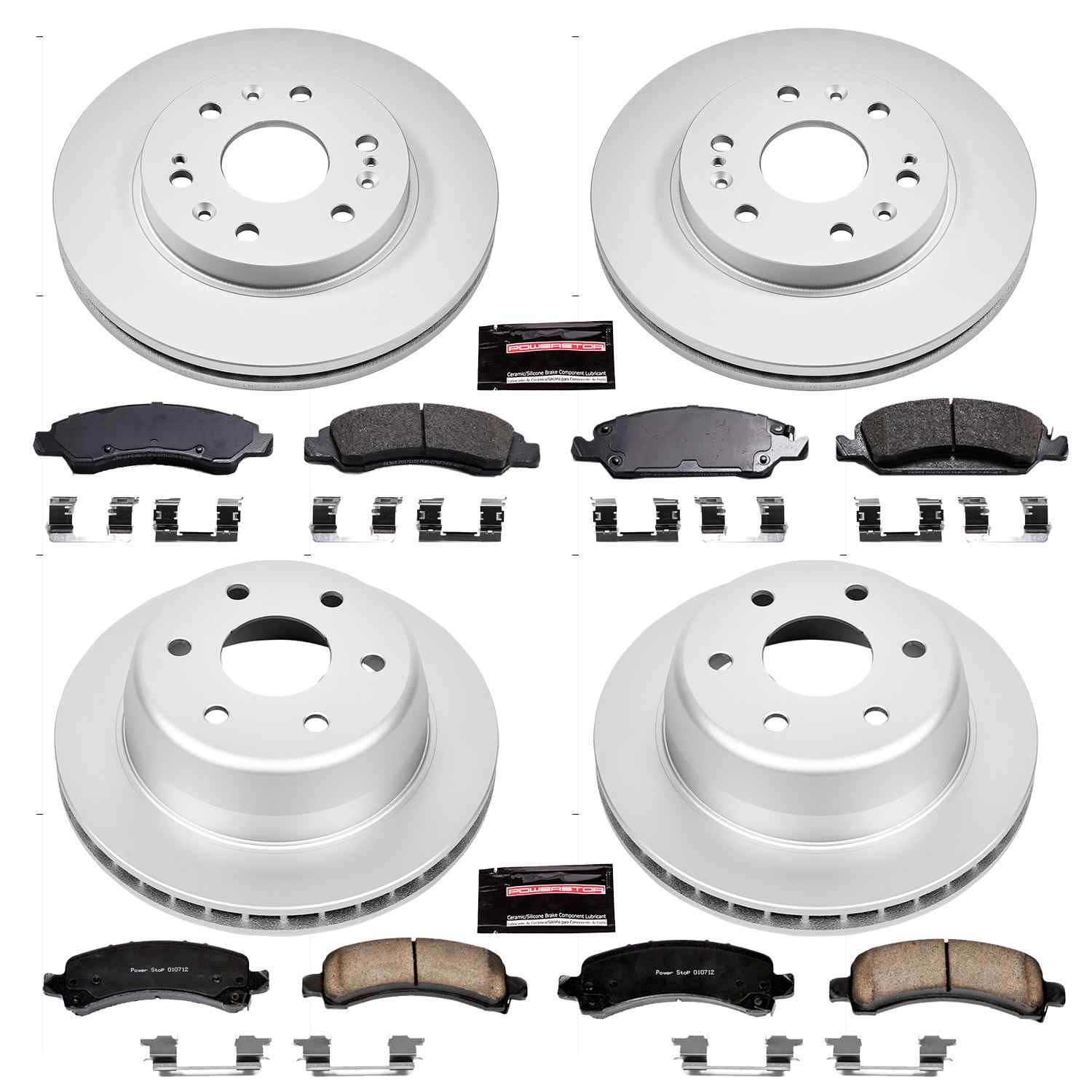 Power Stop 09-14 Chevrolet Express 1500 Front & Rear Z17 Evolution Geomet Coated Brake Kit