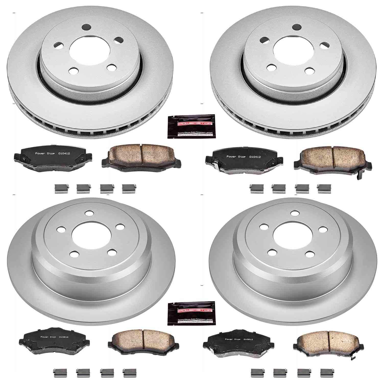 Power Stop 07-11 Dodge Nitro Front & Rear Z17 Evolution Geomet Coated Brake Kit