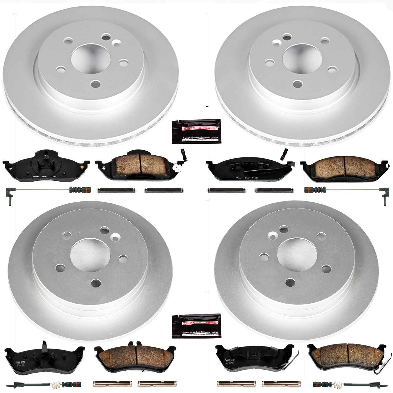 Power Stop 98-03 Mercedes-Benz ML320 Front & Rear Z23 Evolution Sport Coated Brake Kit