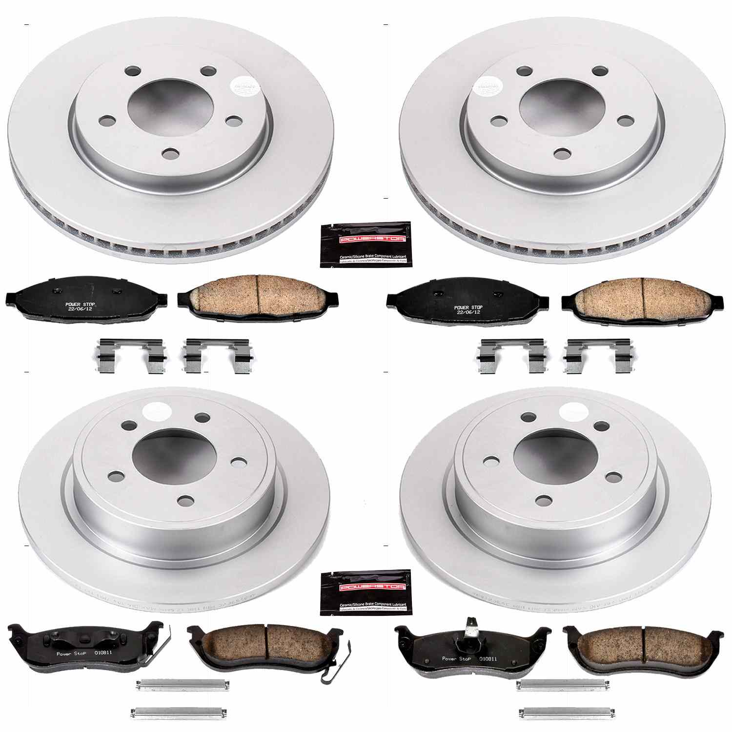 Power Stop 04-08 Chrysler Pacifica Front & Rear Z17 Evolution Geomet Coated Brake Kit