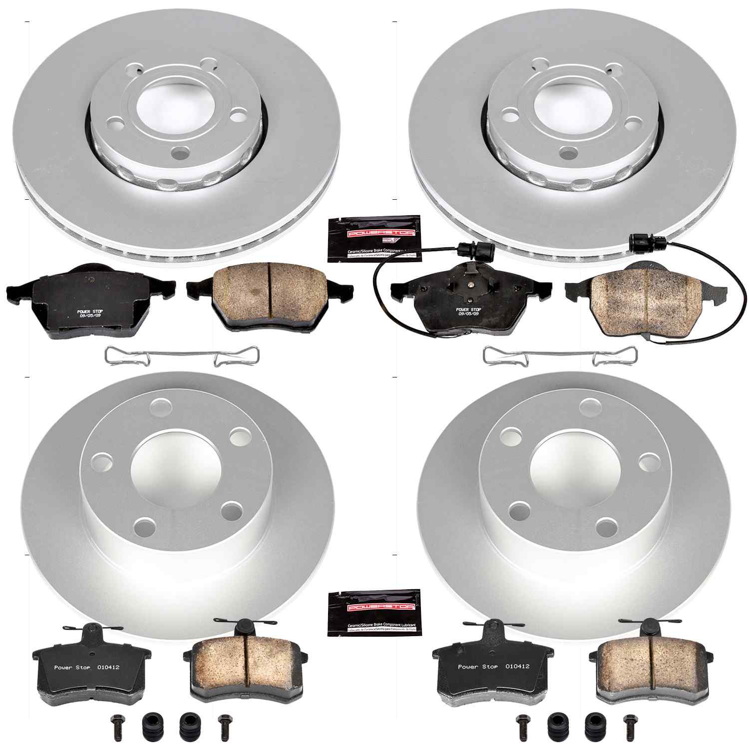 Power Stop 95-97 Audi A6 Front & Rear Z23 Evolution Sport Coated Brake Kit