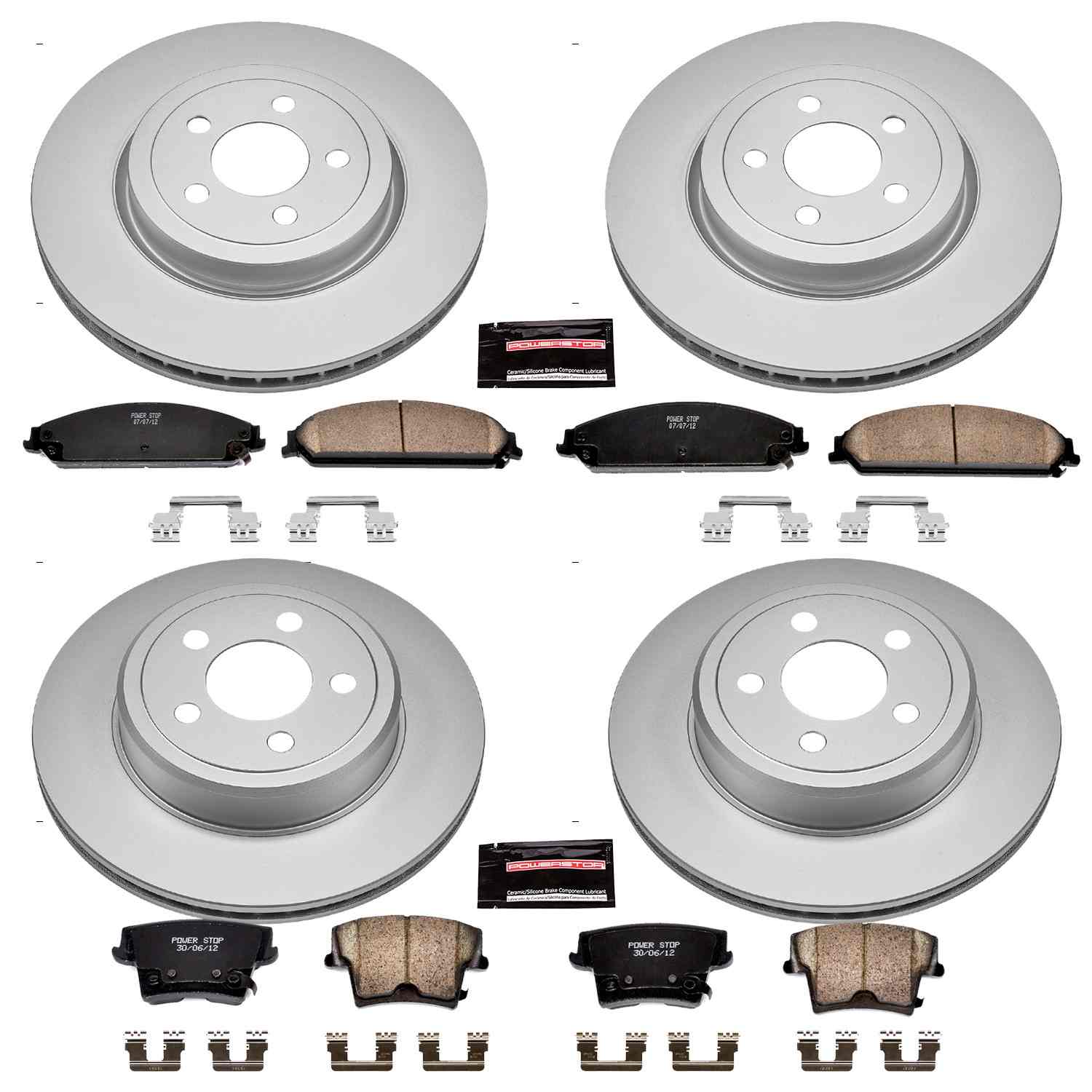 Power Stop 05-18 Chrysler 300 Front & Rear Z17 Evolution Geomet Coated Brake Kit