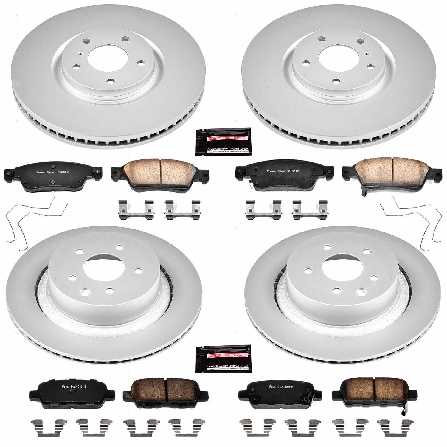 Power Stop 07-08 Infiniti G35 Front & Rear Z17 Evolution Geomet Coated Brake Kit