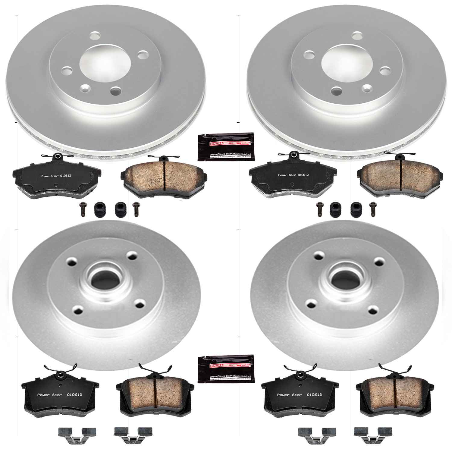 Power Stop 99-02 Volkswagen Cabrio Front & Rear Z23 Evolution Sport Coated Brake Kit