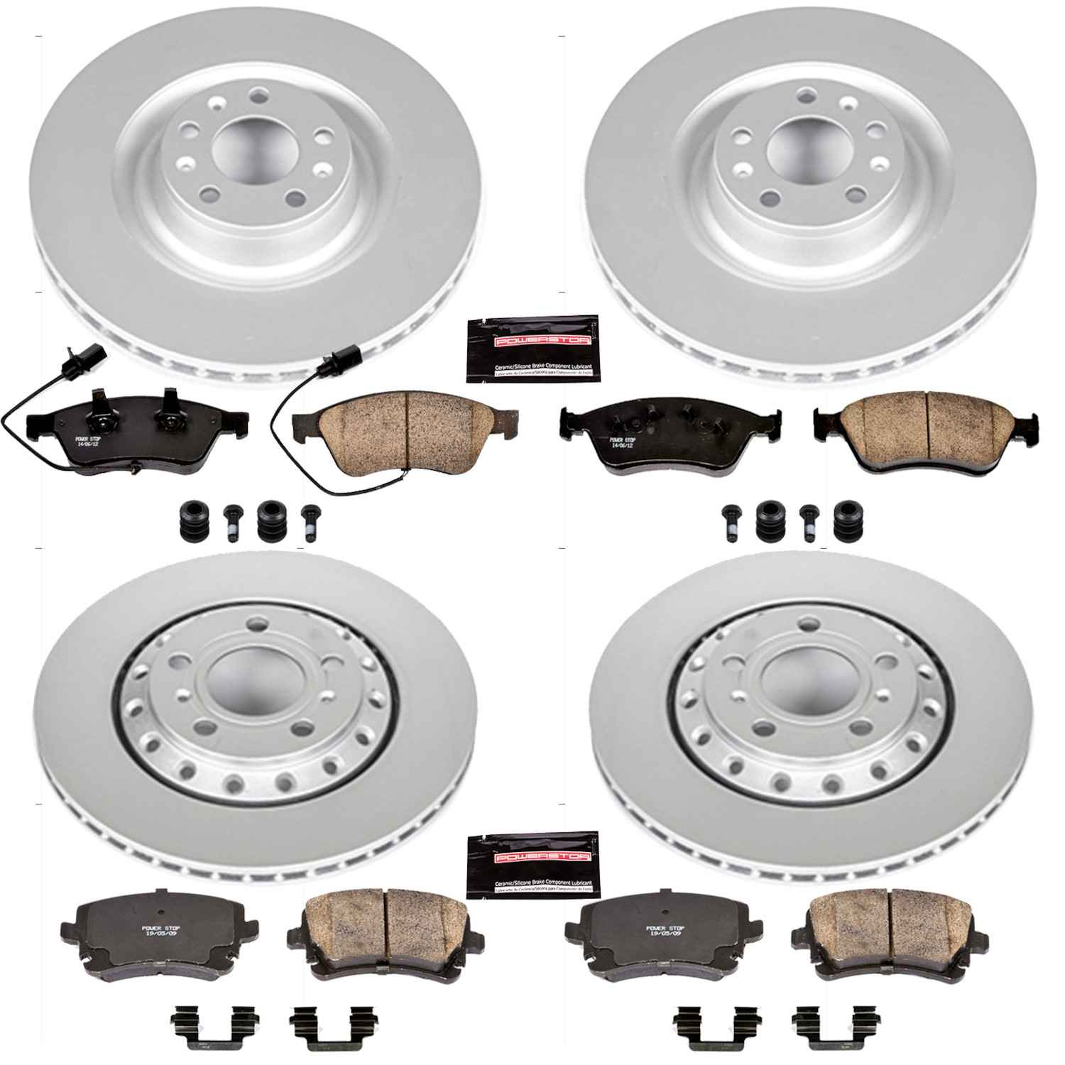 Power Stop 03-10 Audi A8 Quattro Front & Rear Z23 Evolution Sport Coated Brake Kit