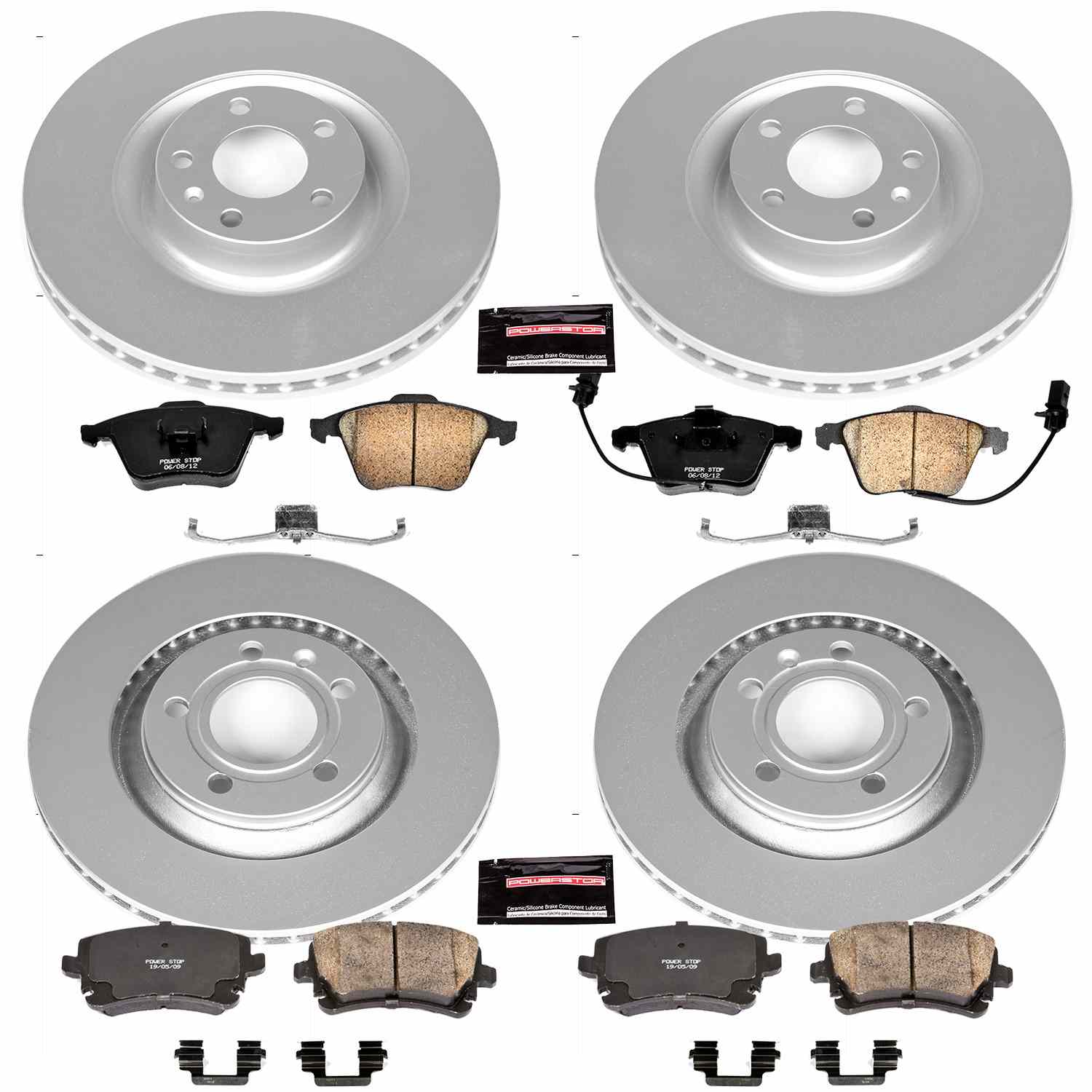 Power Stop 04-09 Audi S4 Front & Rear Z23 Evolution Sport Coated Brake Kit
