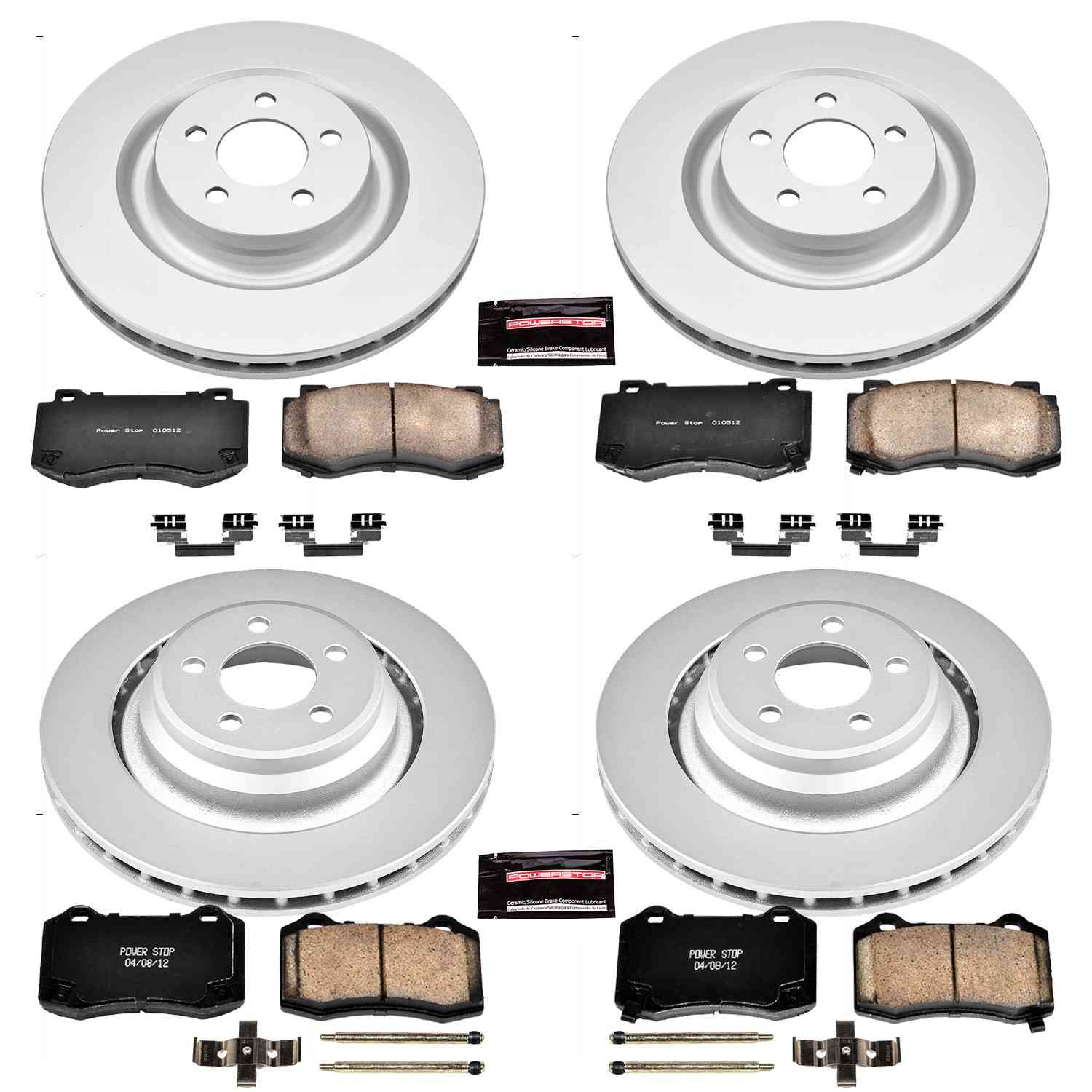 Power Stop 05-10 Chrysler 300 Front & Rear Z17 Evolution Geomet Coated Brake Kit