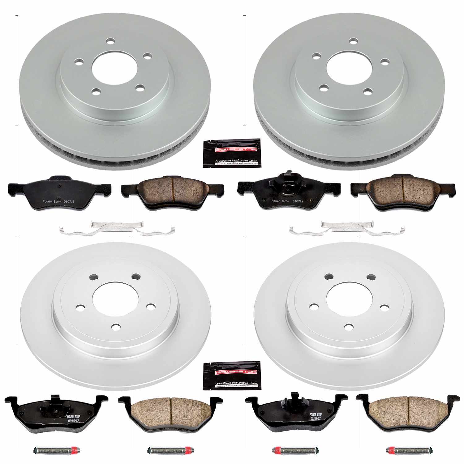 Power Stop 05-07 Ford Escape Front & Rear Z17 Evolution Geomet Coated Brake Kit