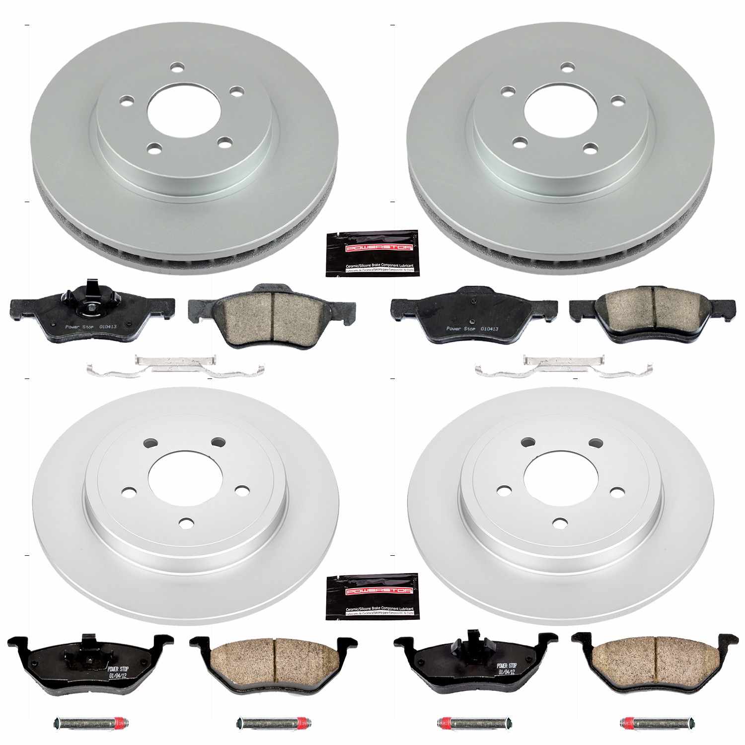 Power Stop 2008 Ford Escape Front & Rear Z17 Evolution Geomet Coated Brake Kit