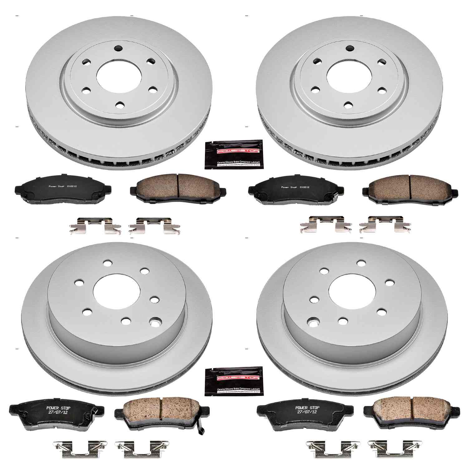 Power Stop 05-18 Nissan Frontier Front & Rear Z17 Evolution Geomet Coated Brake Kit