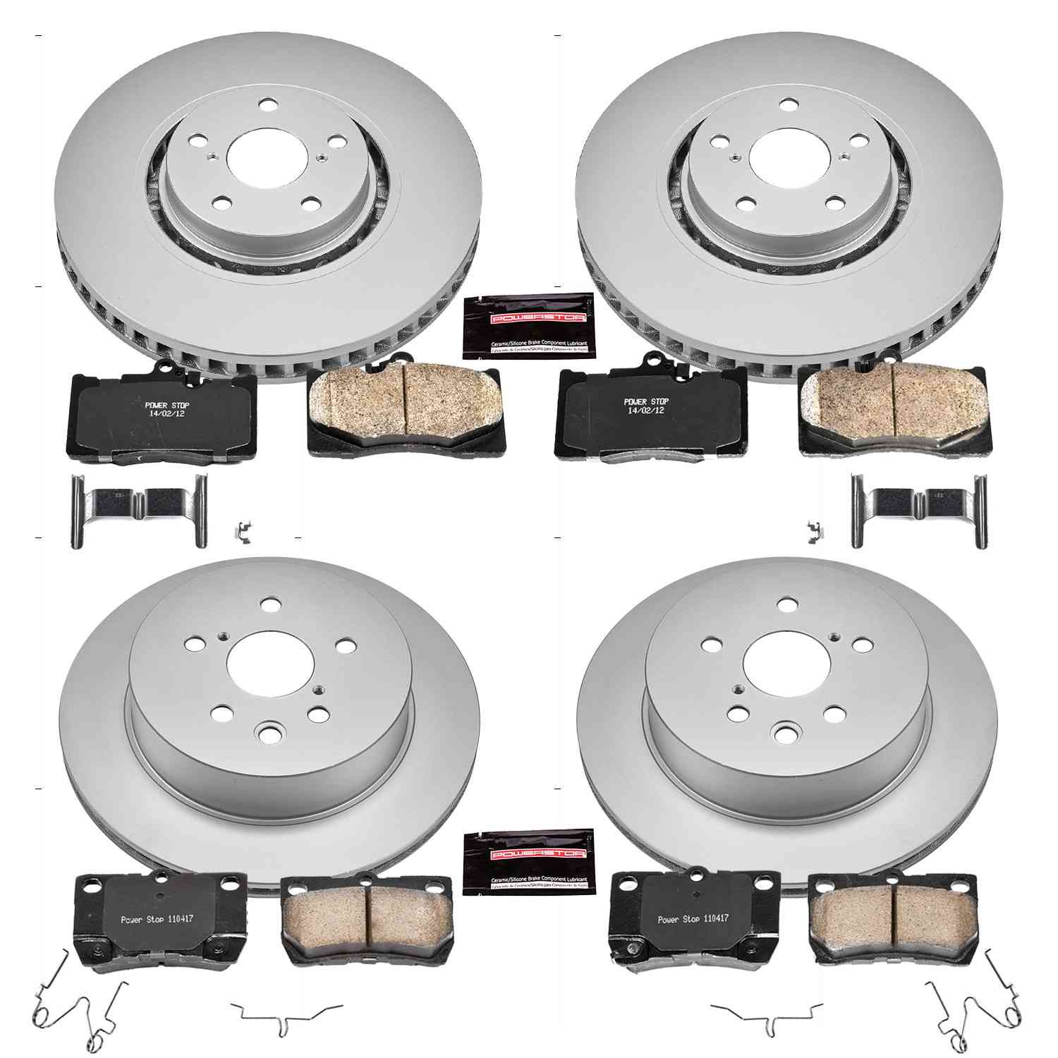 Power Stop 07-11 Lexus GS350 Front & Rear Z17 Evolution Geomet Coated Brake Kit