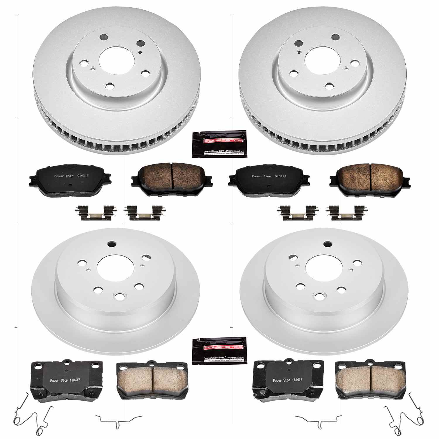 Power Stop 09-13 Lexus IS250 Front & Rear Z17 Evolution Geomet Coated Brake Kit