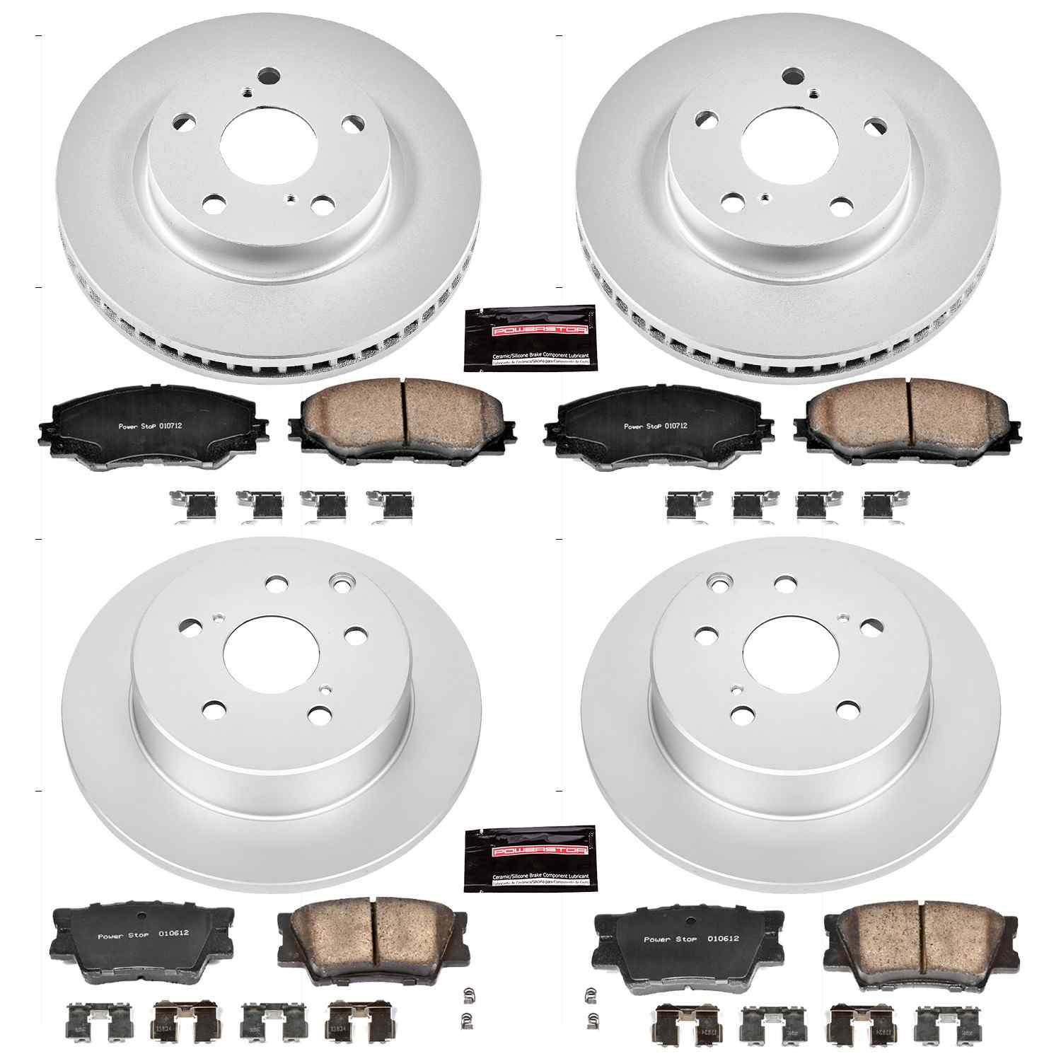 Power Stop 10-12 Lexus HS250h Front & Rear Z17 Evolution Geomet Coated Brake Kit