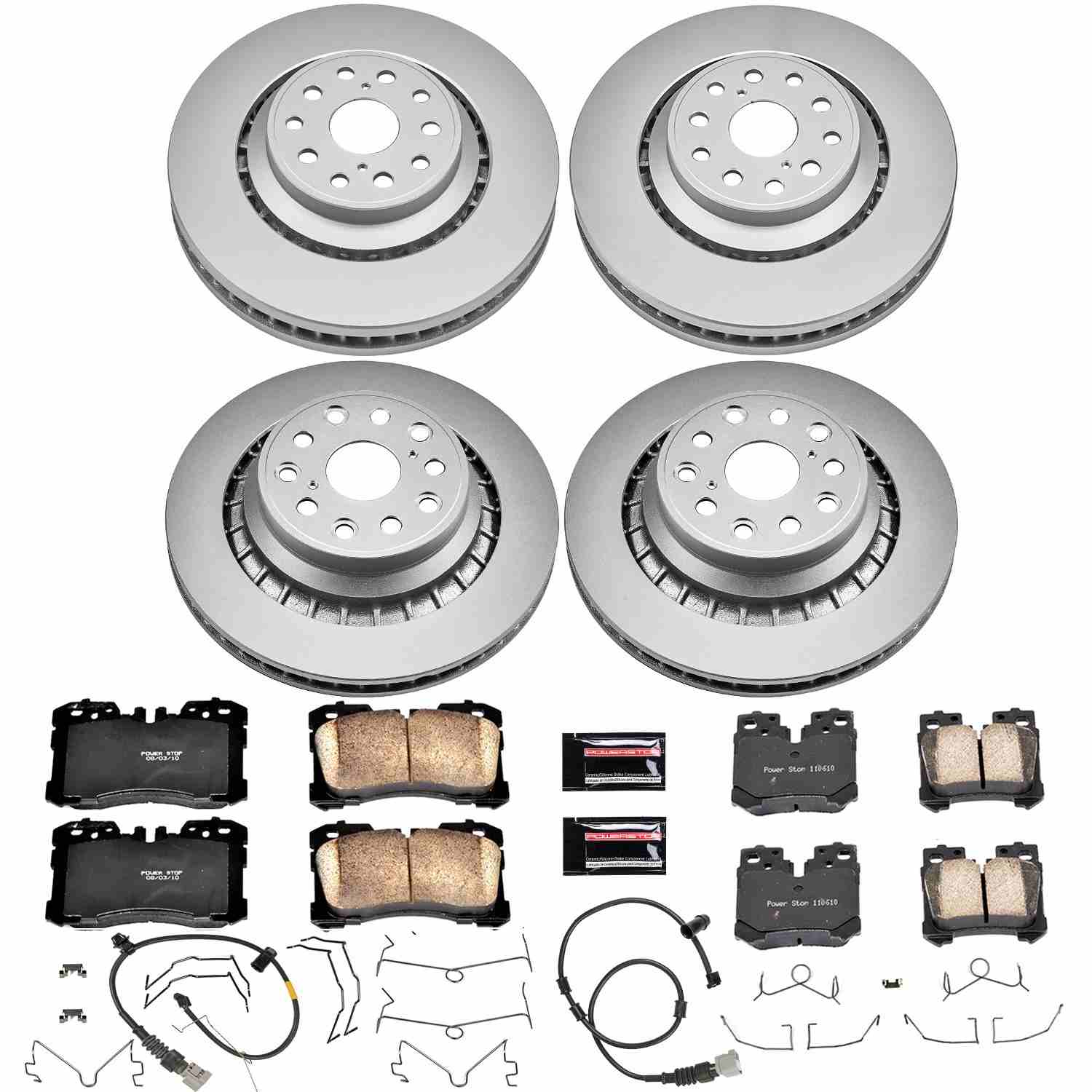 Power Stop 07-09 Lexus LS460 Front & Rear Z17 Evolution Geomet Coated Brake Kit