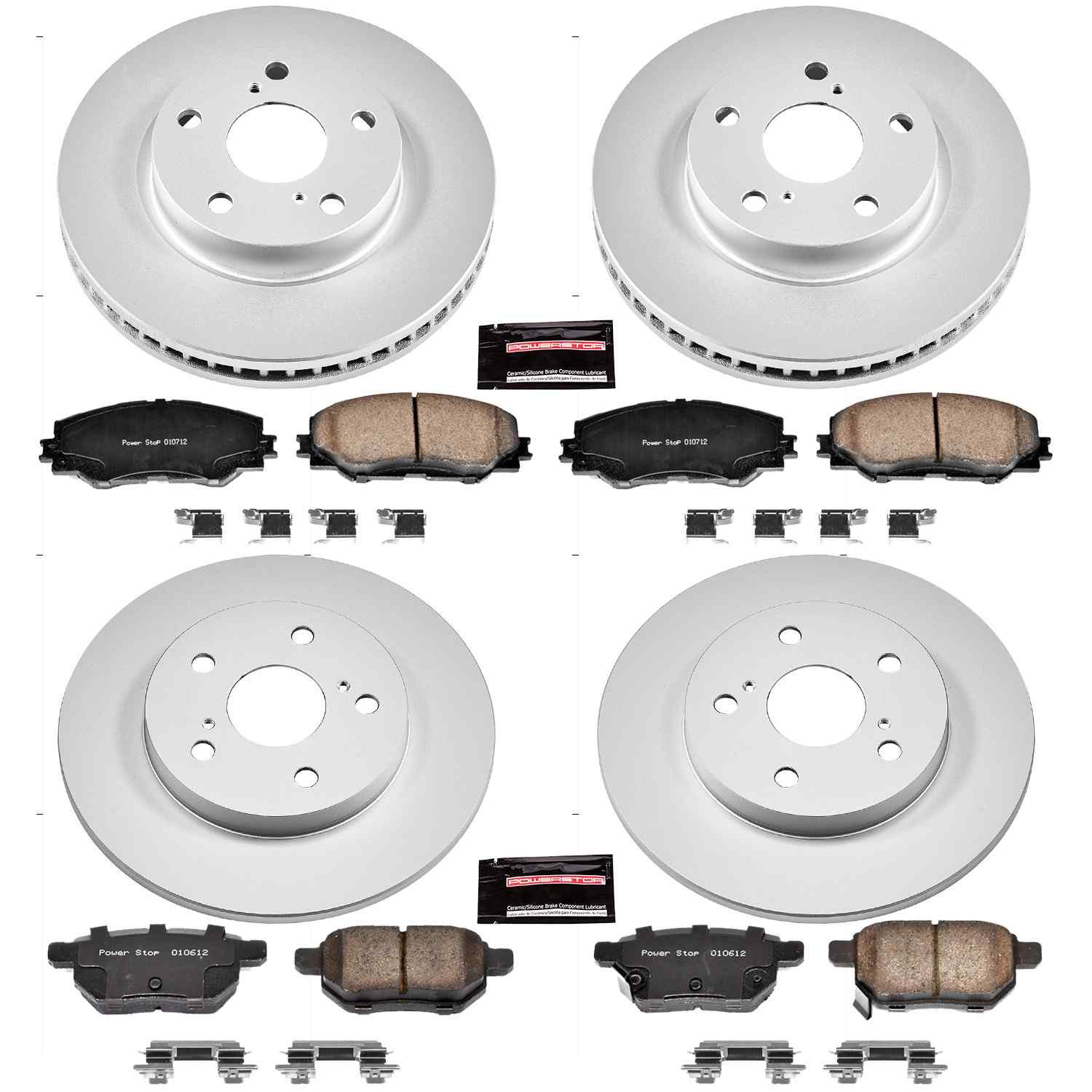 Power Stop 08-15 Scion xB Front & Rear Z17 Evolution Geomet Coated Brake Kit