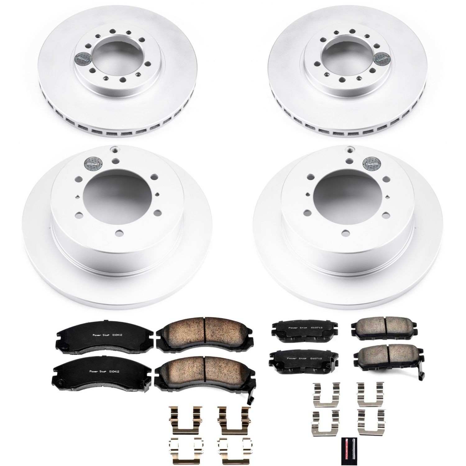 Power Stop 91-96 Mitsubishi Montero Front & Rear Z17 Evolution Geomet Coated Brake Kit