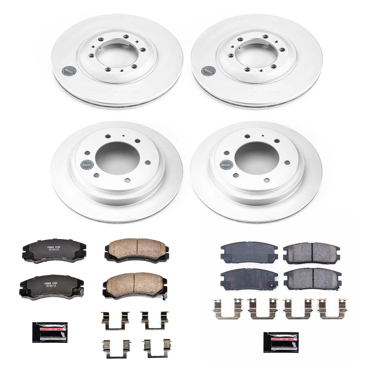 Power Stop 96-99 Acura SLX Front & Rear Z17 Evolution Geomet Coated Brake Kit