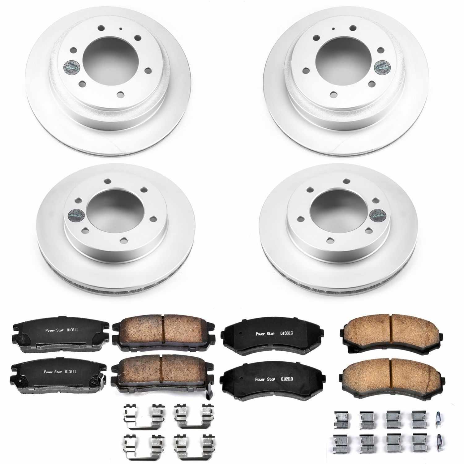 Power Stop 2002 Honda Passport Front & Rear Z17 Evolution Geomet Coated Brake Kit