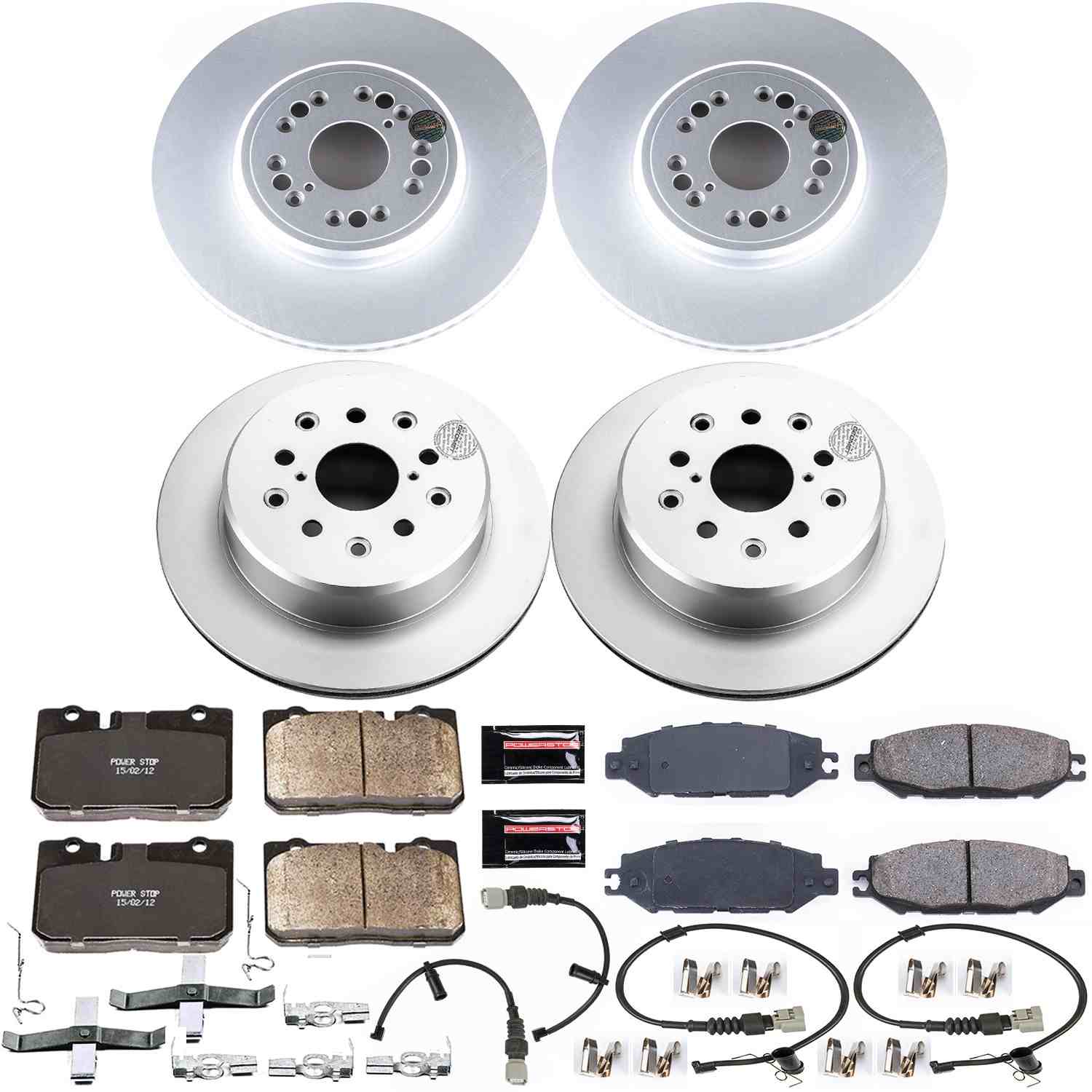 Power Stop 95-00 Lexus LS400 Front & Rear Z17 Evolution Geomet Coated Brake Kit
