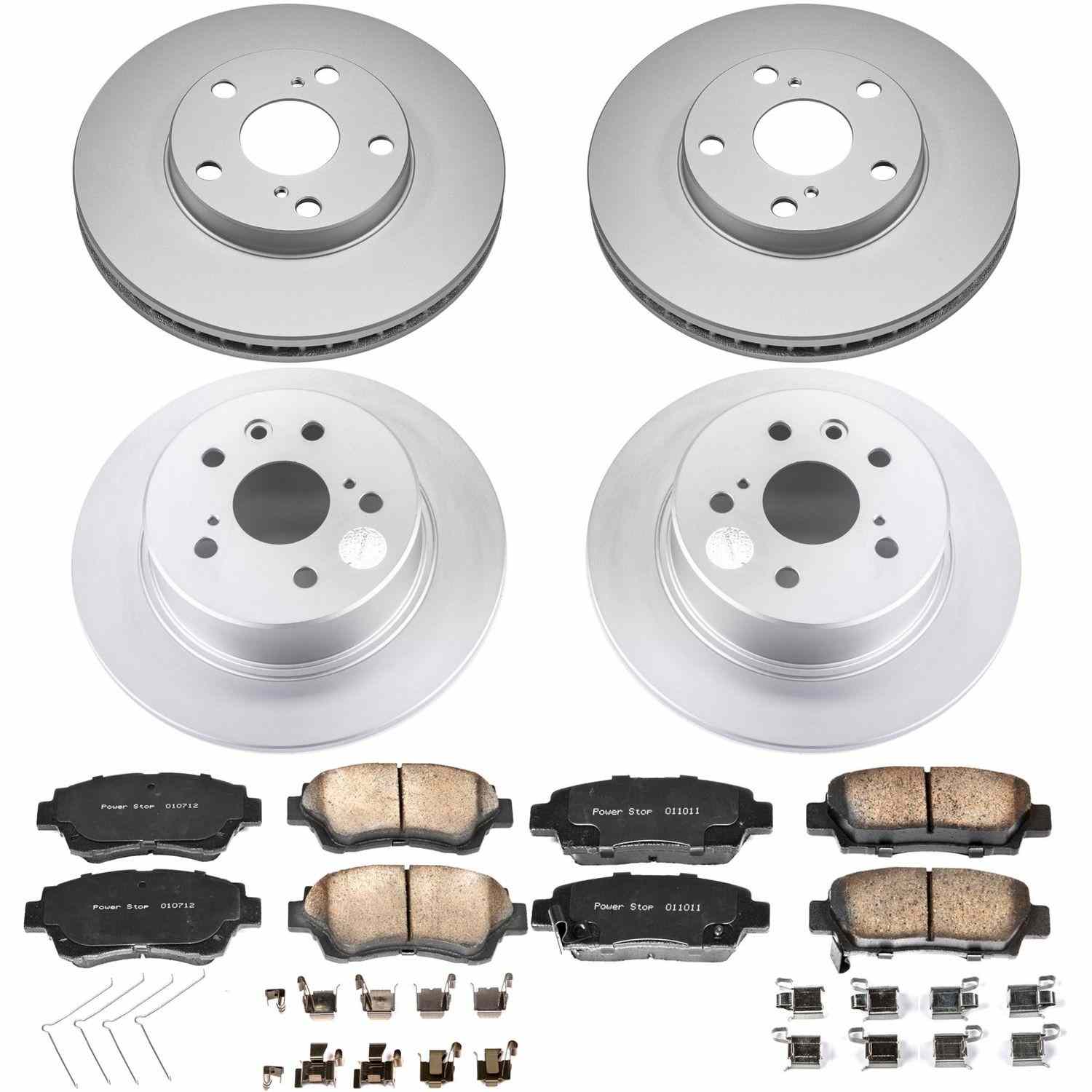 Power Stop 95-97 Toyota Avalon Front & Rear Z17 Evolution Geomet Coated Brake Kit