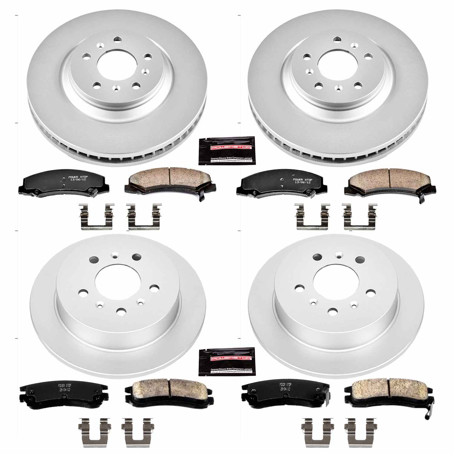 Power Stop 08-09 Buick Allure Front & Rear Z17 Evolution Geomet Coated Brake Kit