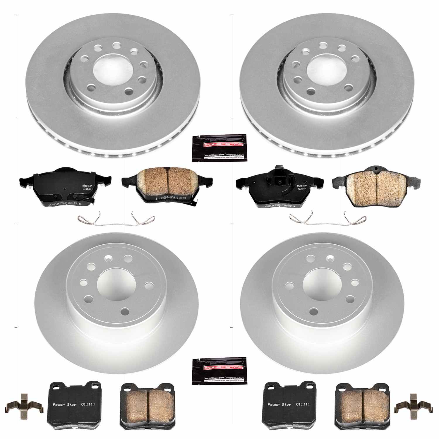 Power Stop 99-02 Saab 9-3 Front & Rear Z23 Evolution Sport Coated Brake Kit
