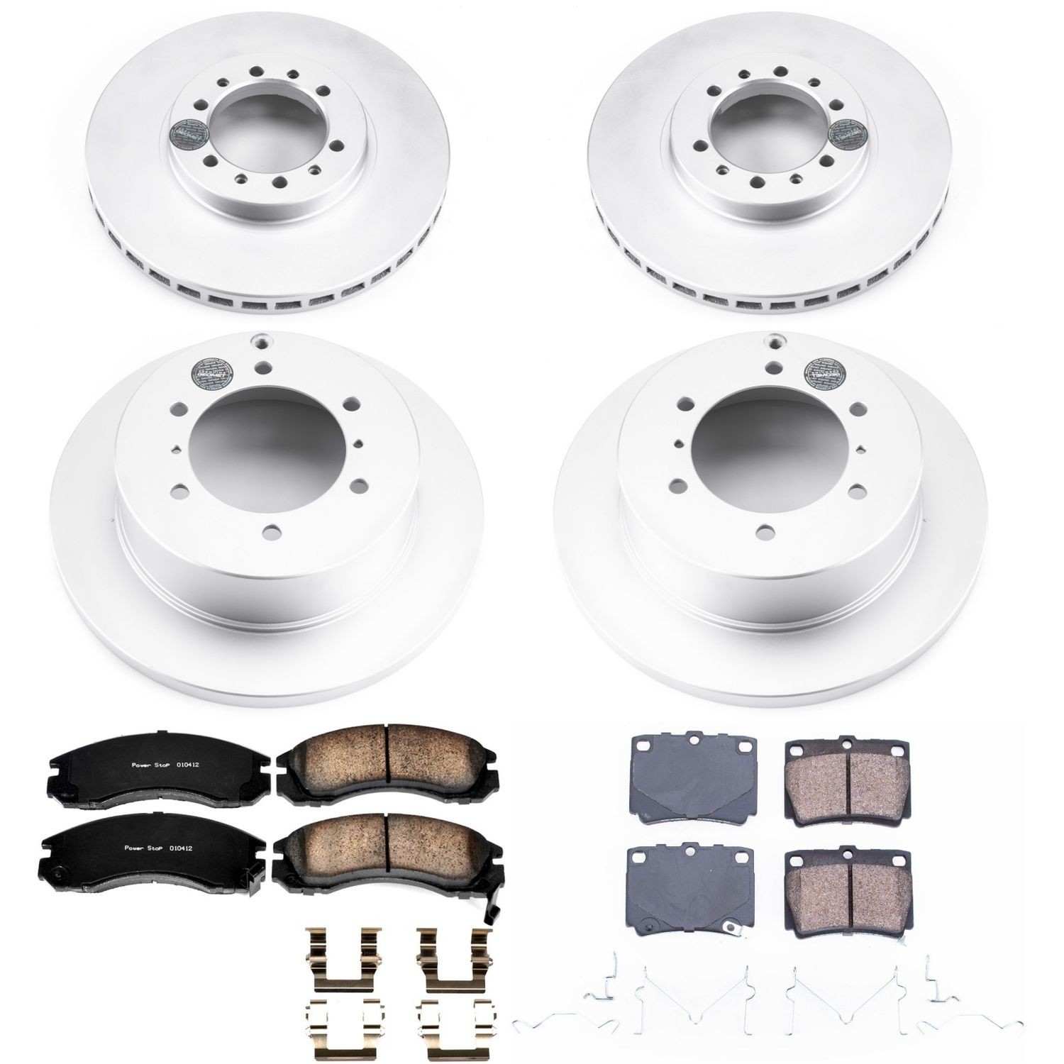 Power Stop 97-04 Mitsubishi Montero Sport Front & Rear Z17 Evolution Geomet Coated Brake Kit